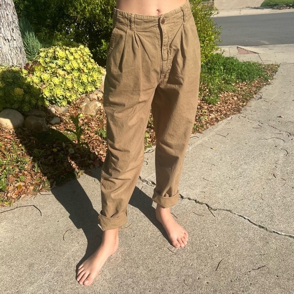 VTG 80s 90s BONGO High Waist Pleated Mom Pants Tapered Sz 7 USA Parachute Style - Picture 7 of 16